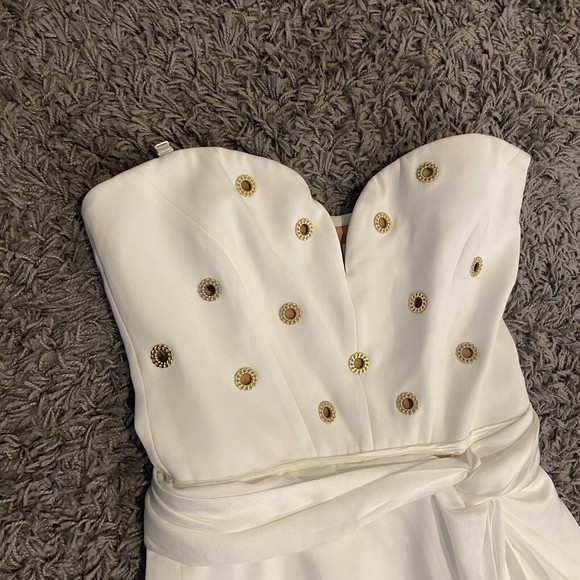 Jonathan Simkhai Chain Eyelet Bustier Midi Dress Size 4 $795.00 - Picture 5 of 16